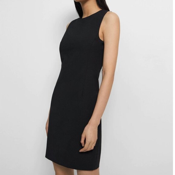 Theory Dresses & Skirts - Theory wool blend black mini dress size 4